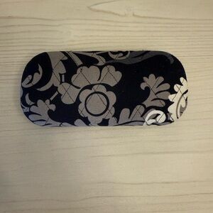 Vera Bradley Black and Gray Floral Glasses Case